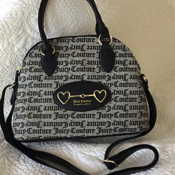Juicy Couture black signature canvas satchel bag - Picture 1 of 9